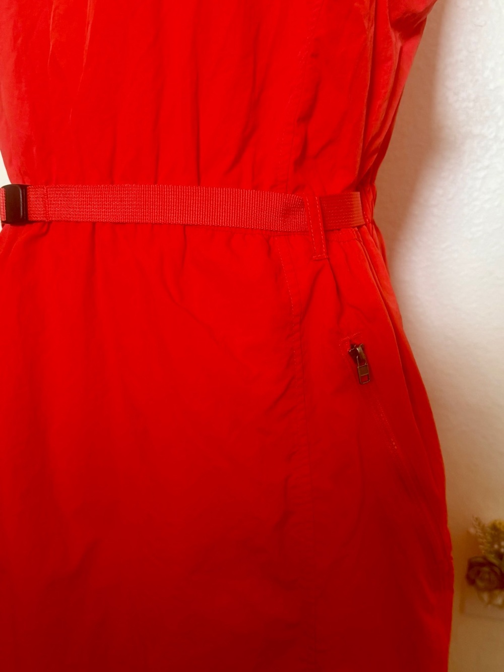 Avia Women’s Burnt Orange Athletic Dress with Belt and Pockets - Picture 4 of 6